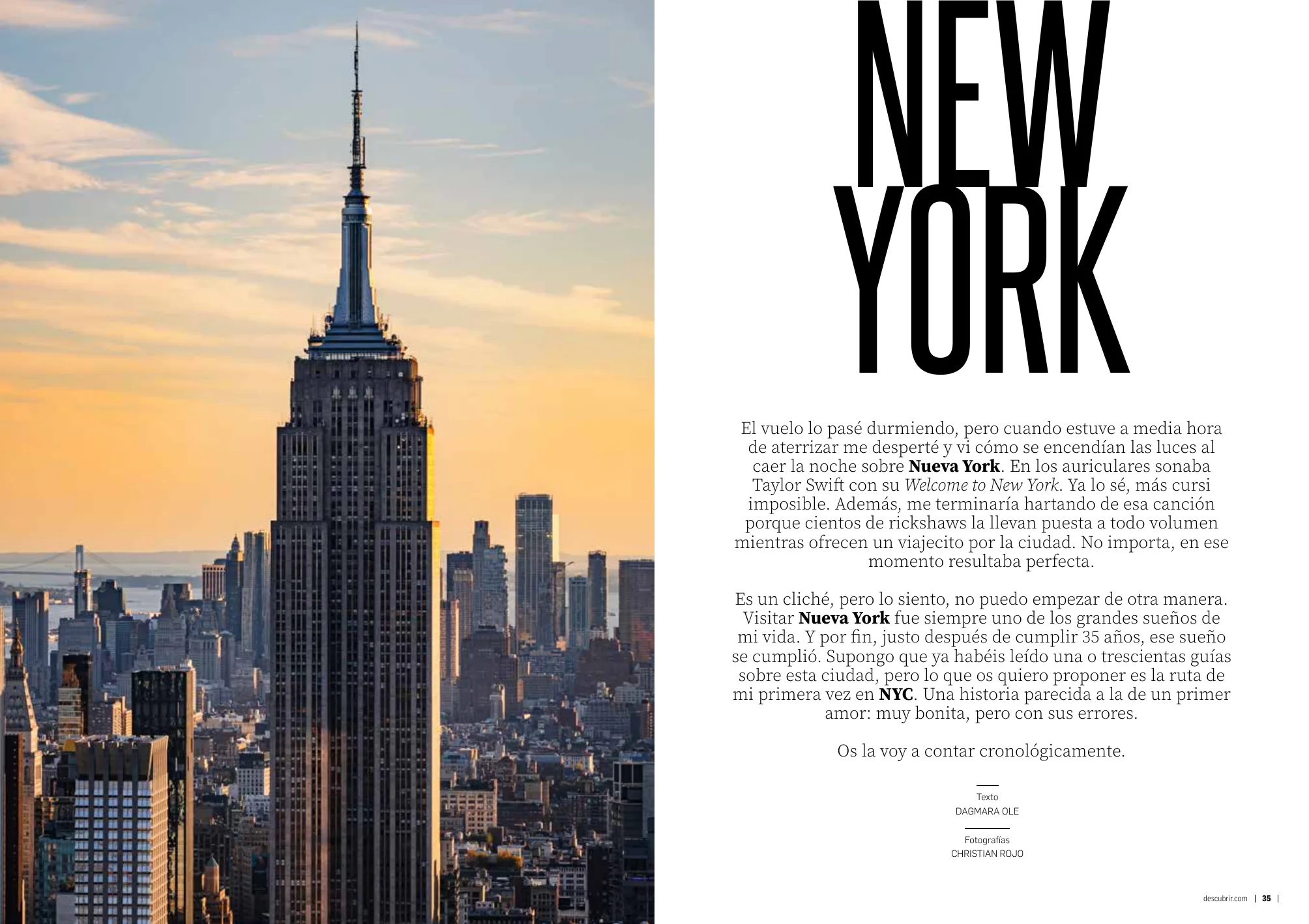 Otwarcie reportażu New York z Empire State Building