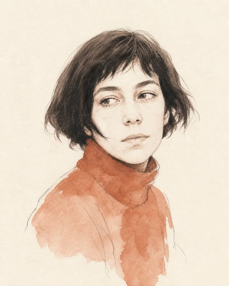 Ilustrowany portret Alejandra Pizarnik