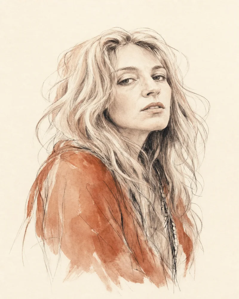 Ilustrowany portret Cookie Mueller