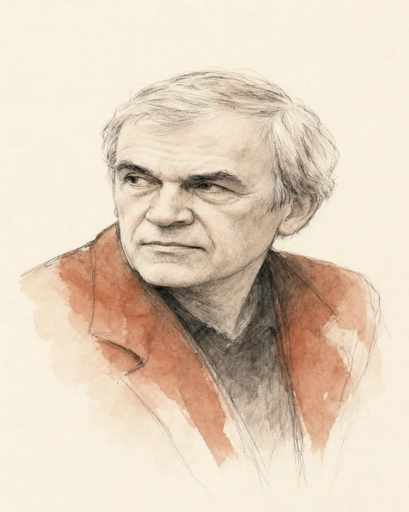 Ilustrowany portret Milan Kundera