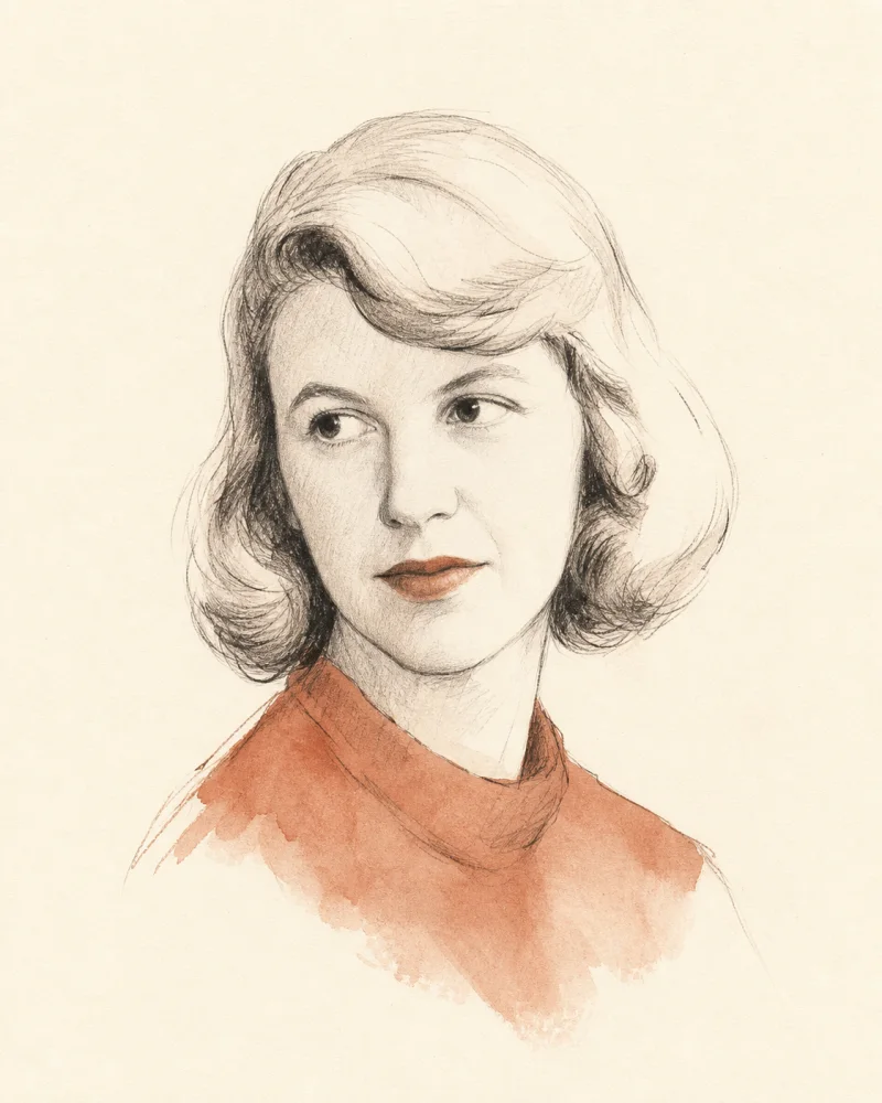 Ilustrowany portret Sylvia Plath