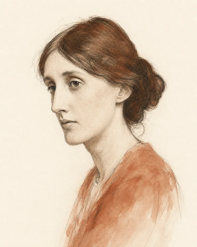Ilustrowany portret Virginia Woolf